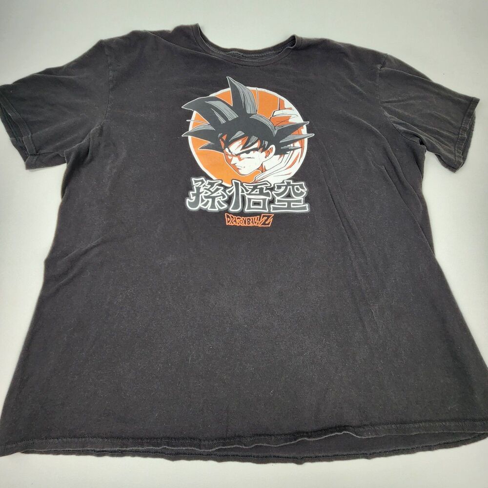 Dragon Ball Z Goku Kanji Graphic T Shirt Black 3XL Anime Manga